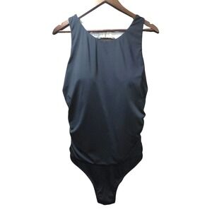 Jantzen Womens Black High Neck Tummy Control One Piece Swimsuit Size 16 NWT